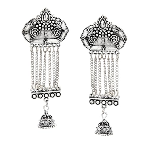 Image of Rubans Oxidised Dangle Earrings Boho Stylish Trendy Jewellery Gift for Women & Girls