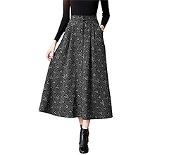 レディースウェア 8YARDS HACHIGRAPH2 Jacquard Skirt Amazon.com: Women's Winter Maxi Skirt Elegant High Waist