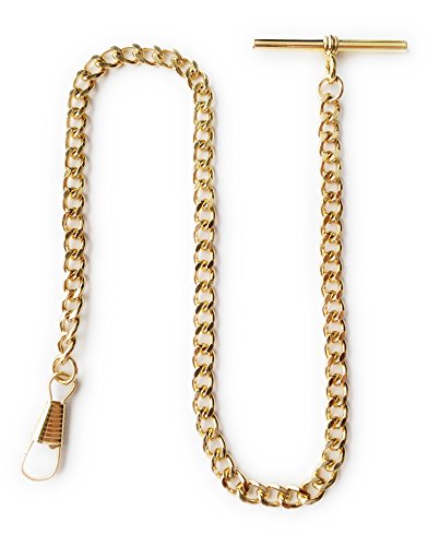 Desperado Gold Albert Vest Pocket Watch Chain with T bar 3910-G