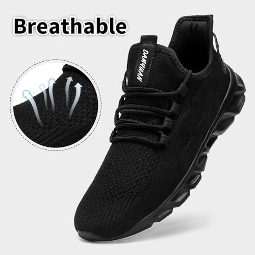 Image of Men Running Tennis Shoes Gym Fashion Sneakers Walking Workout Shoes Athletic Slip on Breathable Mesh Comfortable Lightweight Casual Sport Shoe