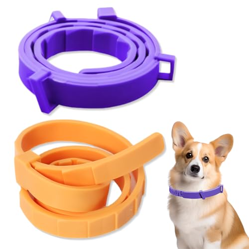 WXNPA Collar Repelente de Insectos, Antipulgas Perros Ajustable, Garrapatas y Mosquitos, Collar Antiparasitario Perros-8 Meses Protección