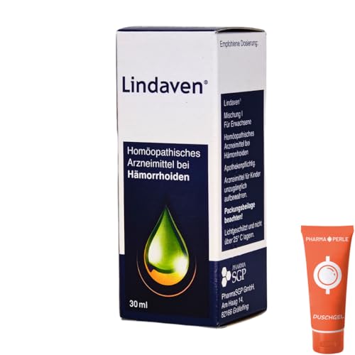 Lindaven bei Hämorrhoiden und Krampfadern I homöopathisches Arzneimittel I bei akuten und chronischen Beschwerden I Sparset mit Pharma Perle give-away (1 x 30 ml)