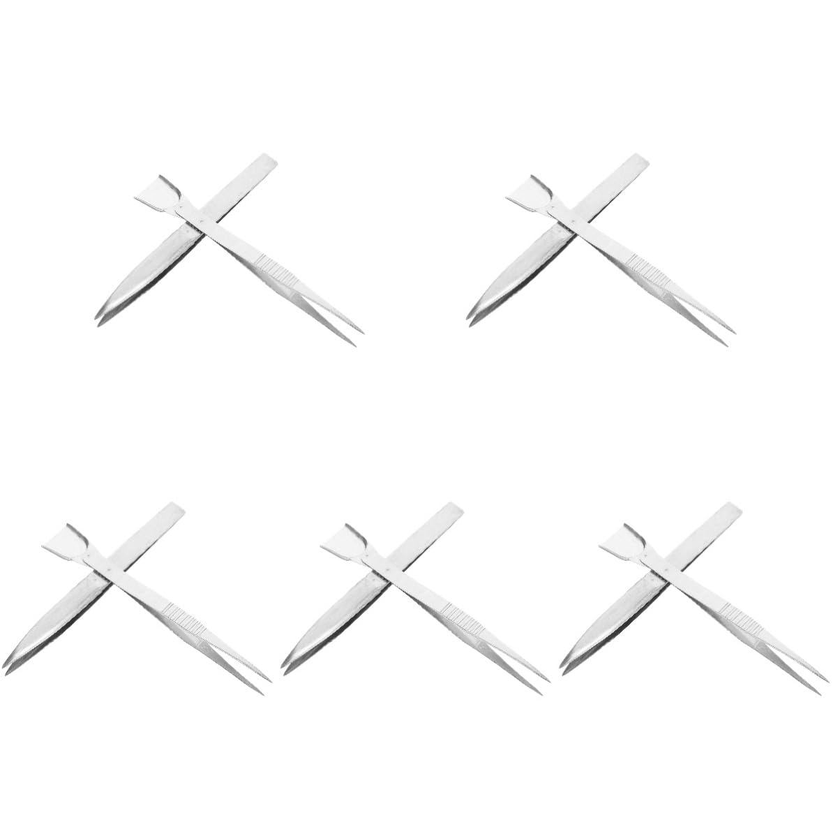 Mikikit 10stücke Edelstahl Anti-statik Pinzetten Für Schmuckherstellung Ergonomisches Design Präzise Handhabung Für Professionelle Und Private Anwendungen