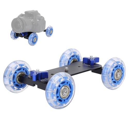 Camera Dolly Wheel, 10KG Load Rail Roller Track Slider Skater Car for DSLR Camera Camcorder