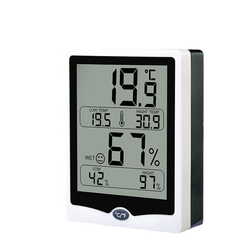 ABS Electronic Large Screen Display Memory High Low Thermometer Humidity