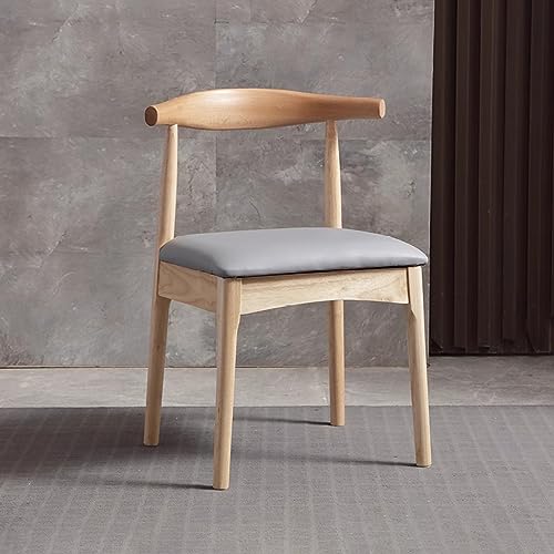 Chaise de salon en simili cuir haut de gamme et piètement bois, pack de 2 - 2