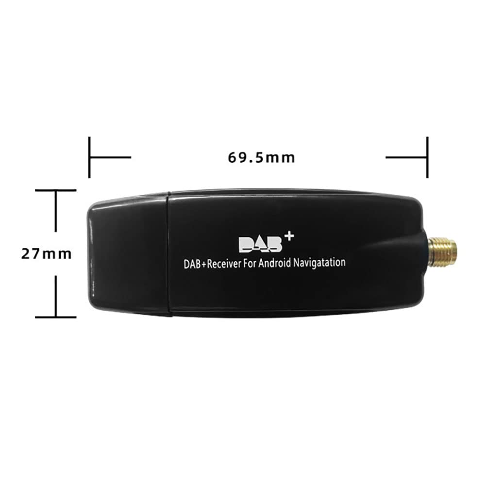 Antena odbiornika DAB+ antena samochodowa DAB+ cyfrowa skrzynka radiowa interfejs USB przenośny do radia samochodowego z systemem Android 5.1 i nowszym