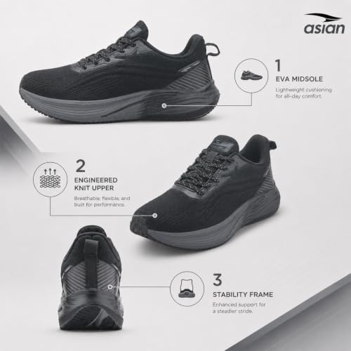 Image of ASIAN Powerplay Carbon-39 Men's Running Shoes | Breathable Knit, High-Rebound Midsole with Carbon Plate for Daily Runs & Active Use