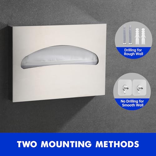 Image of Gorlary 2 Pack Commercial Toilet Seat Cover Dispenser Wall Mount