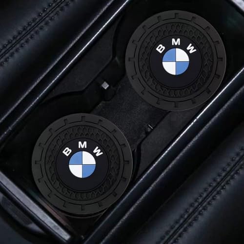 Image of Car Cup Holder Coaster for BMW Series Universal Non-Slip Cup Holder Insert Coaster Car Interior Accessories,Black 2PCS