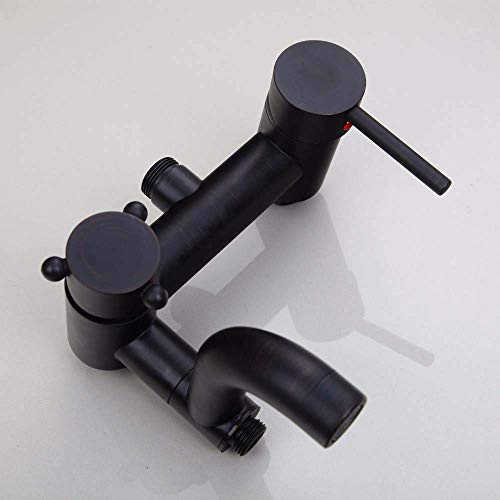 Ensemble de douche bronze huilé et laiton massif rétro
