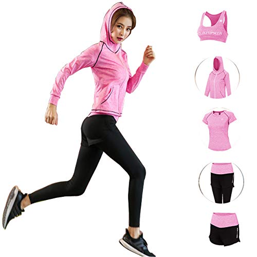 Capuche de sport de plein air et tenue yoga vert pour s'entraîner dehors