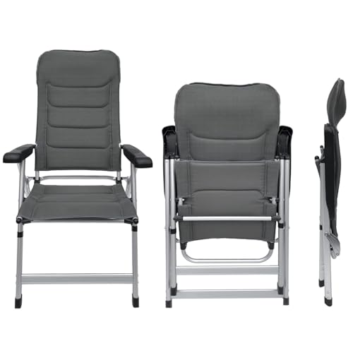 osoltus Alu Camping Klappsessel Soft Touch 3D MESH AIR anthrazit