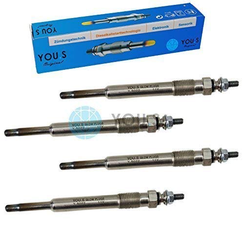 6 Glühkerzen YOU.S Original • 148,5mm • 4,4V • Für Mercedes E-Klasse