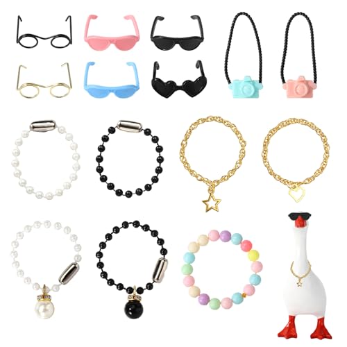 Lyreh 15pcs 7in Desk Goose Outfits, Mini Porch Goose...