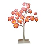 Rose Tree Table Lamp – Nightstand Lamp for Living Room & Bedroom, Flower Tree Lamp for Bedside Décor