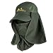 Produktbild MoKo Sonnenhut mit UV Schutz - Sommerhut Outdoor Sonnenschutz Cap mit Abnehmbarer Maske und Nackenschutz Schnell Trocken UPF 30+ Fischerhut Netz + Atmungsaktiv für Männer und Frauen, Army Grün