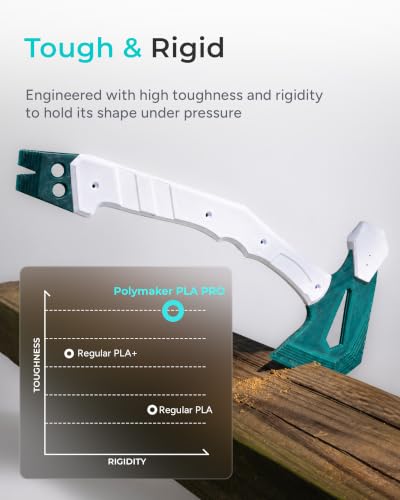 Image of Polymaker PLA Pro 3D Printing Filament Cold White 1.75mm 1KG, High-Impact Tough PLA, Fast Printing up to 300mm /s, High Speed New Formula, Easy to Print on Most FDM Printers, No Enclosure Required