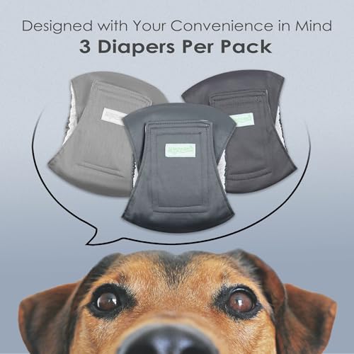 Image of wegreeco Washable Male Dog Belly Band (Stylish Pattern)- Pack of 3 - Washable Male Dog Belly Wrap, Dog Diapers Male (Large)