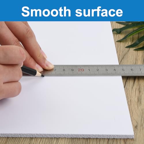 Cozlly 5stk Schaumstoffplatte Weiß, 200 * 300 * 5mm Schaumstoffboards, Pvc Leichte Hartschaumplatte 5mm, Rechteckschaum, Foam Board für Modellbau Handwerk Modellieren Kunst Präsentation Schulprojekte