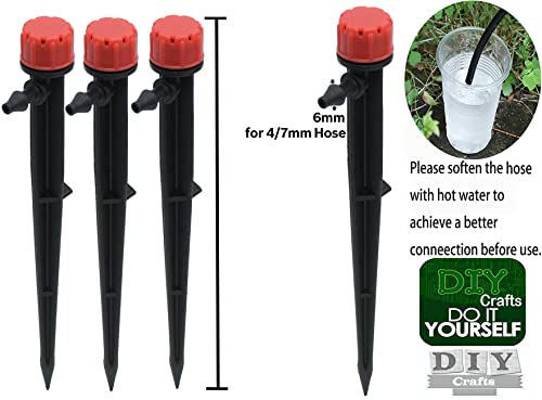 Image of DIY Crafts 22x, Head Stake, 5 inch inch Stake Sprinkler Nozzle Only for Patio Micro Flow Irrigation Nylon Cooling System Plastic Mist Nozzle Sprinkler Micro Bubbler Home Garden Law(22x, Head Stake)
