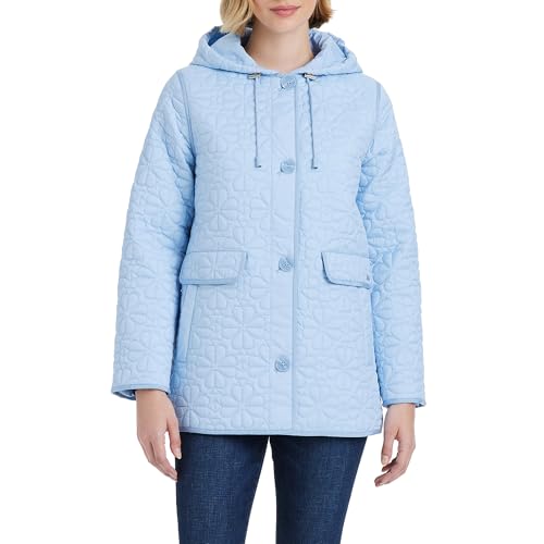 kate spade new york Women's Midweight Hooded A-line Quilted Jacket