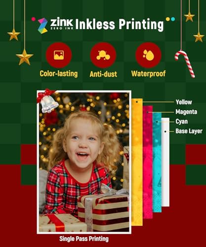 LIENE Mini Photo Printer, 2x3" Inkless Bluetooth Printer, Compatible with iOS & Android, Pearl White - Image 4