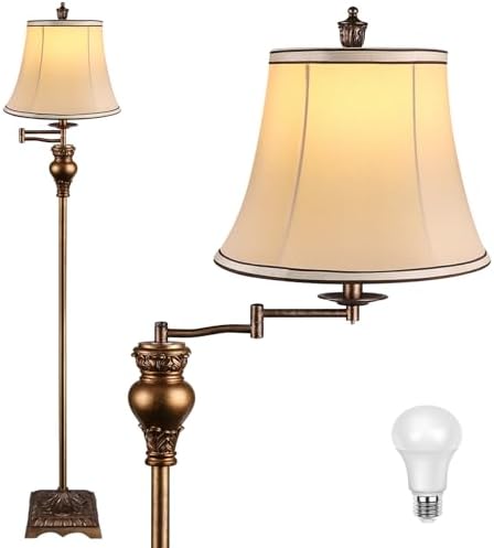 PARTPHONER Vintage Floor Lamps for Living Room,Traditional 350° A...
