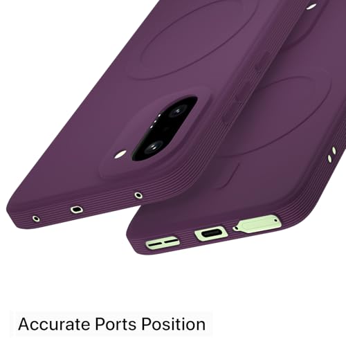Image of Outlouders Back Cover for OnePlus 15R 5G Soft Matte Silicone Cover with Slim Fit | Mag-Safe Logo (Not Mag-Safe Compatible) | Shockproof | Camera Protection Bumper Case (Purple)