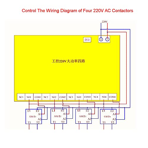 Interrupteur à télécommande 4 voies 30A 220V-380V avec boîtier métal robuste - 7