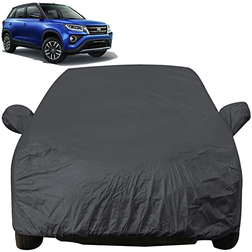 Image of Urban Cruiser Dustproof Car Cover with Mirror Pockets, Grey Color, Taffeta Polyster,Triple Stitched, Compatible with Toyota Urban Cruiser Car Cover (2022 to 2024), Urban Cruiser Car Accessories
