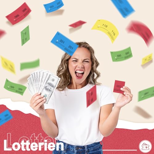 Nezyo Doppelnummern Blöcke 1-400 Tombola Lose Nummernblöcke 4 Farben 10 x 5 cm Nummerierte Abrisse mit Perforation Losblöcke für Garderobe Verlosung Events Messen Eintrittskarten Garderobenmarken