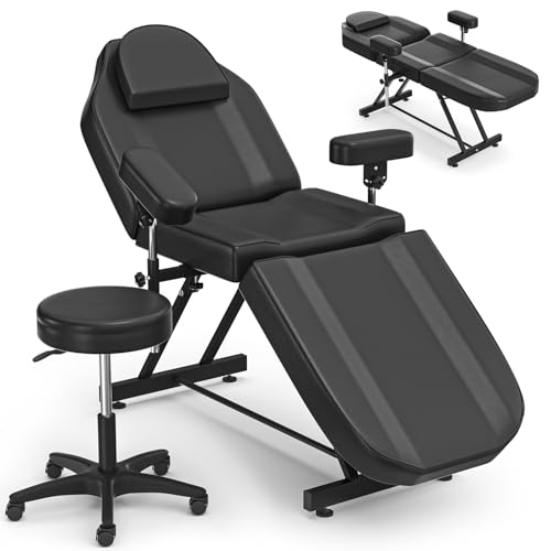 ABTSalon Tattoo Chair for Client Adjustable Tattooing Bed Spa Chairs for Esthetician Facial Beds for Esthetician Bed Hold Up to 400lbs