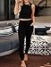 KIRUNDO 3 Piece Lounge Sets for Women Airplane Travel Outfits 2025 Fall Cardigan Sleeveless Top Pants Sets Matching Clothing(Black, Large)