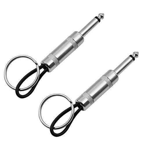 VILLCASE 2Pcs Chaveiro de Plugue de Guitarra Chaveiro de Amplificador de Guitarra Chaveiro 6. 35Mm C