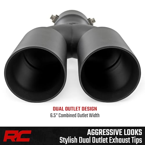Rough Country Black Dual Exhaust Tip | 304 Stainless Steel | 2.5-3" - 96050 - image 4
