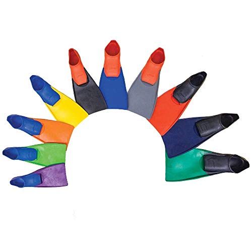 FINIS Long Floating Fins , Red/Grey, L (US Male 7-9 / US Female 8-10)