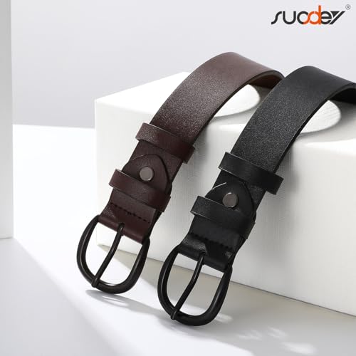 SUOSDEY Womens Casual Leather Belt for Jeans Dress Pants,Fashion Ladies Waist Belt2