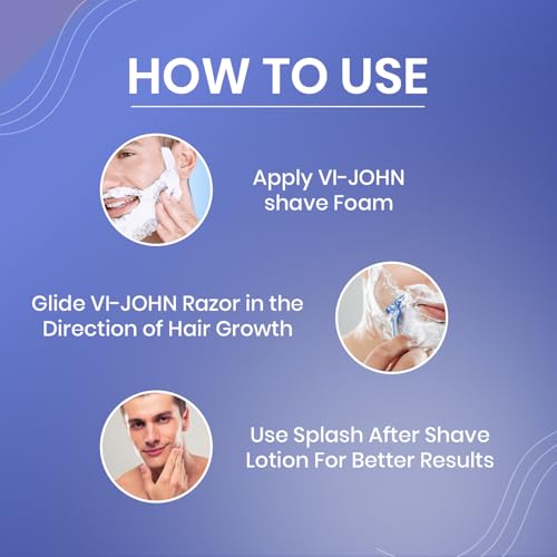Image of VI - JOHN Shaving Foam For Men,Classic Regular Shaving Foam With Goodness Of Nature,Tea Tree Oil,Vitamin E Enriched And Anti- Bacterial Formula(200Gm- Pack Of 1)
