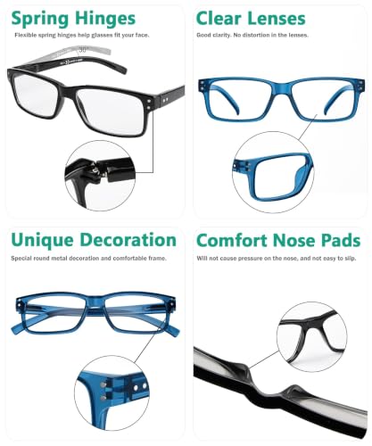 Image of Eyekepper Reading Glasses for Women, Readers Men, 5pk Stylish Designer 2.5