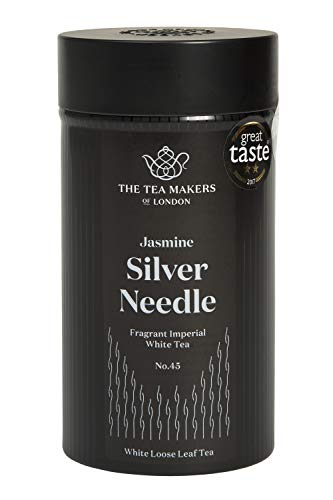 The Tea Makers of London Imperial Jasmine - Ago in argento con foglia di tè bianco 50g Caddy