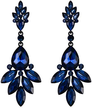 EVER FAITH Damen Ohrringe - Kristall Blumen Design Im Vintage Stil