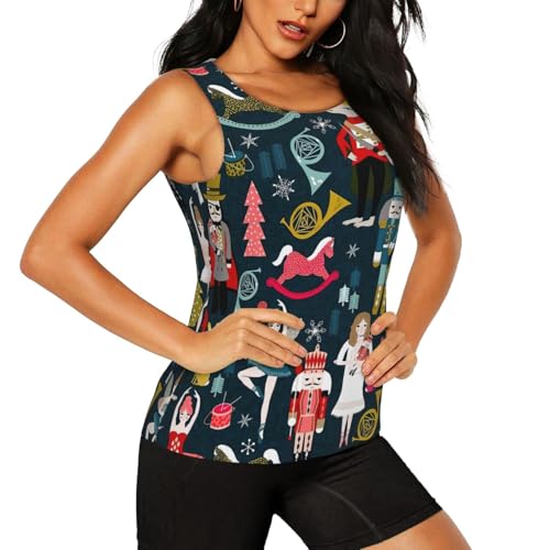 Camiseta sin mangas con espalda cruzada de cascanueces chaleco para mujer 2