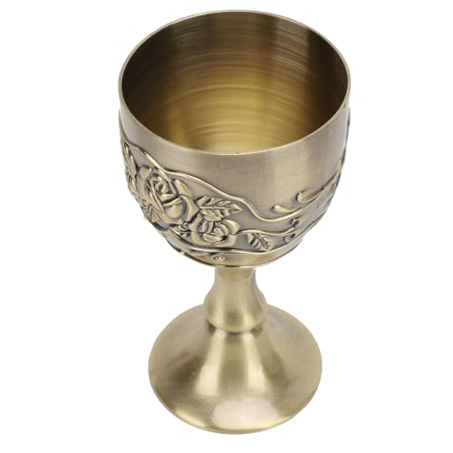 Cálice de Metal Vintage Decoração Medieval Mini Copo de Cálice retrô Europeu para Uísque Cerveja Lei