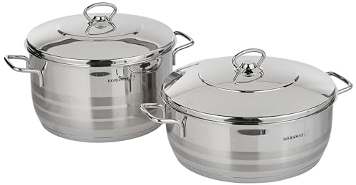 طقم استانلس تركى كوركوماز 14 قطعة استرا جراند، فضي، ستانلس ستيل