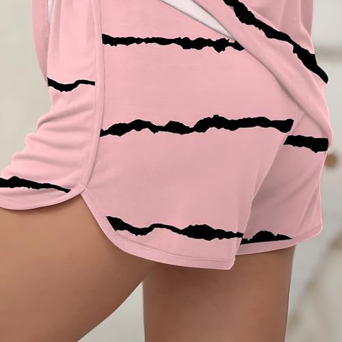 Image of BROIDEN Women's Nylon Spandex Night Suit of Top & Shorts Pyjama Sets