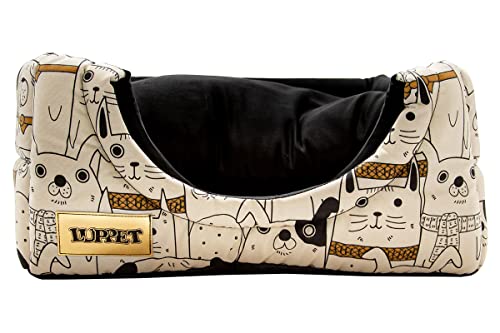 Luppet Toca e Cama Impermeável 2 em 1 com almofada para Cachorro ou Gato até 12kg Caramelo Pets G, B