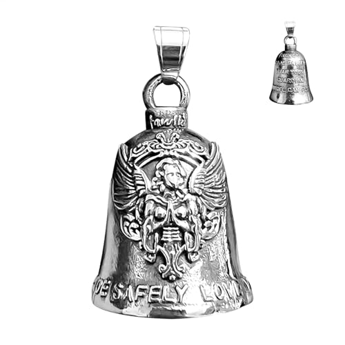 Moto Bell - Guardiian Bell | Guardiian Angel for Luck Drive Safe for Bike Riders Accesorios de suspensión de ángel para bicicletas para motocicletas de motocicleta