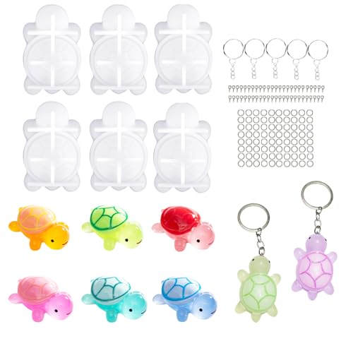 YRIHJIXQ 6Stück Epoxidharz Formen Silikon Mini Schildkröte Epoxidharz...