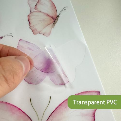 Vinilos Decorativos de Mariposas Acuarela Rosa para Pared miniatura 3